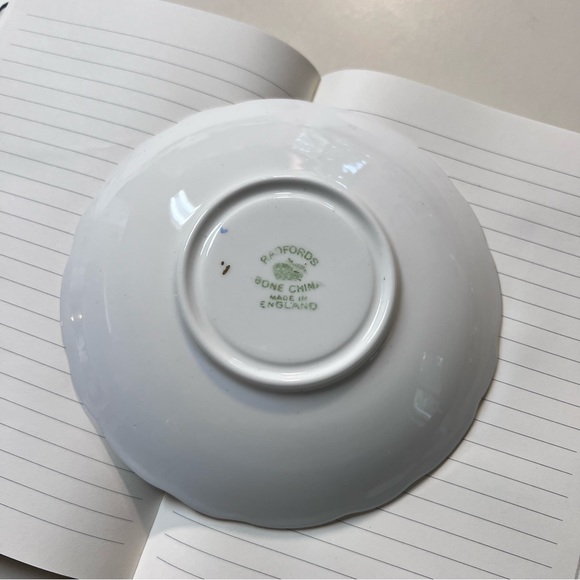 Vintage Radfords Bone China Multi Color Floral gold trim Print Saucer Dish - Picture 7 of 10